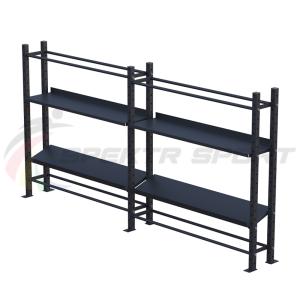Купить Модульный стеллаж для гантелей, гирь и медболов 3780х430х1950 (2 секции) в Курганинске 
