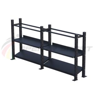Купить Модульный стеллаж для гантелей, гирь и медболов 3780х430х1200 (2 секции) в Курганинске 