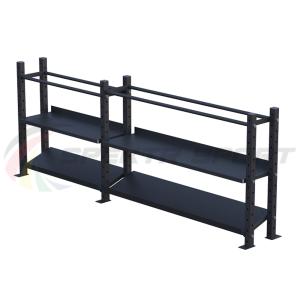 Купить Модульный стеллаж для гантелей, гирь и медболов 3180х430х1200 (2 секции) в Курганинске 