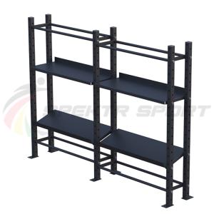 Купить Модульный стеллаж для гантелей, гирь и медболов 2580х430х1950 (2 секции) в Курганинске 