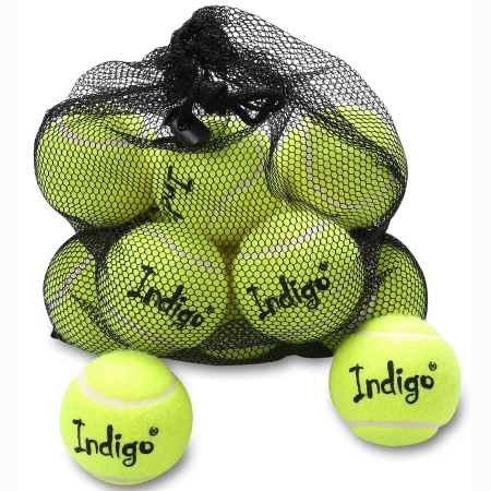 Купить Мяч для большого тенниса Indigo (12 шт в сетке) начальный уровень в Курганинске 